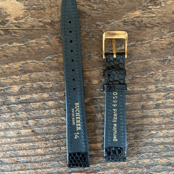 Vintage Bucherer gold face watch main image 5